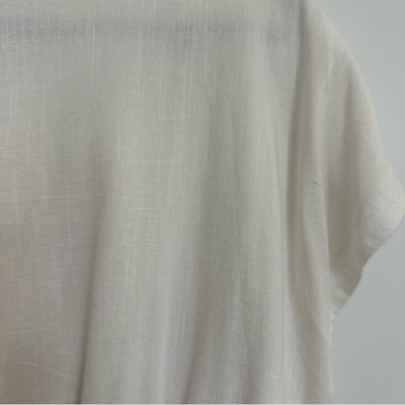 Lulu's Brings You Back Ivory Short-Sleeve Elastic-Hem Crop Top - Picture 6 of 16